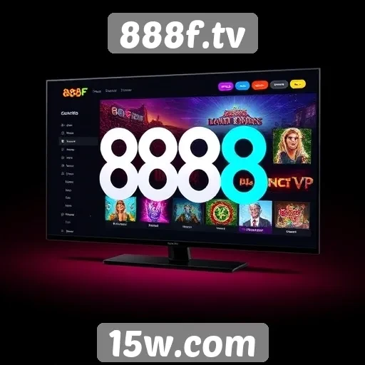 Navegação e design do site 888f.tv